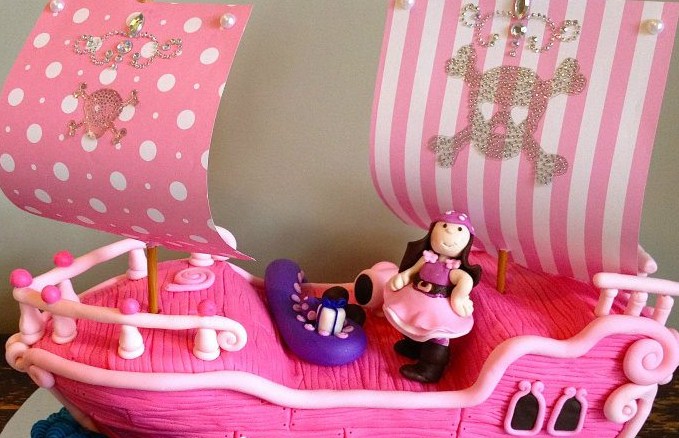 cake, pirate ship, willow tree bakery